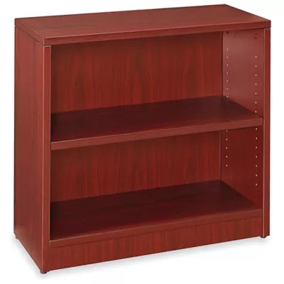 Classic Bookcase - 2-Shelf, Mahogany H-6284 - Uline