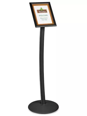 Pedestal Sign Holder 8 1/2 x 11", Black H6328BL Uline