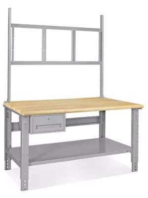 Deluxe Workstation Starter Table 60 x 30", Maple Top H6341MAP Uline