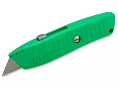 Uline Steel Utility Knife Green H64G Uline