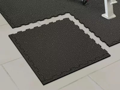 Rubber Gym Tiles 23 x 23", Gray H6541 Uline