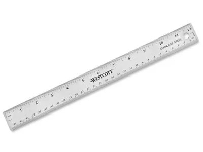 Stainless Steel Ruler 12" H6560 Uline