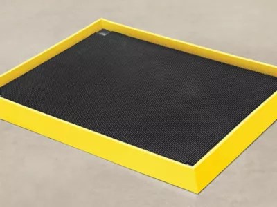 Sanitizing Footbath Mat 32 x 39", Yellow H6565 Uline