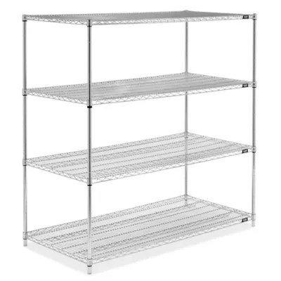 Chrome Wire Shelving Unit 60 x 30 x 63" H676163 Uline