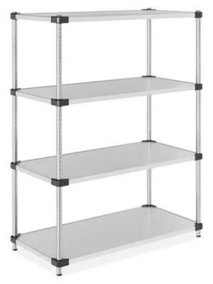 Solid Stainless Steel Shelving 48 x 24 x 63" H6815 Uline