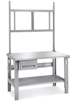 Deluxe Workstation Starter Table 48 x 30", Stainless Steel Top H6843