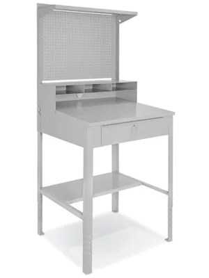 Deluxe Standard Shop Desk with Pegboard Panel H6865 Uline