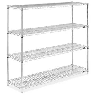Stainless Steel Wire Shelving Unit 60 x 18 x 54" H6945 Uline