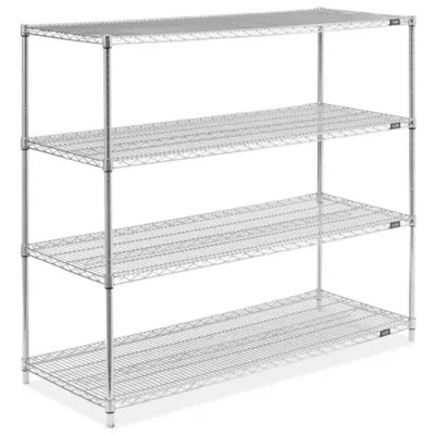 Stainless Steel Wire Shelving Unit 60 x 24 x 54" H6949 Uline