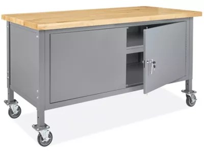 Mobile Workbench 72 x 30", Maple Top with Square Edge H6998