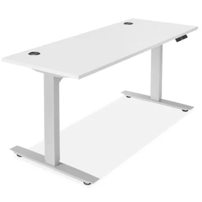 Electric Adjustable Height Desk 60 x 24", White H7034W Uline
