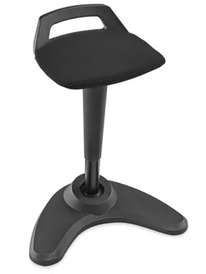 Fabric Office Sit/Stand Stool Black H7055BL Uline