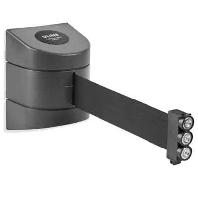 Uline Retractable Barrier Black, 30' H7078BL Uline
