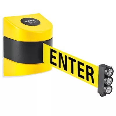 Uline Retractable Barrier "Caution Do Not Enter", 30' H