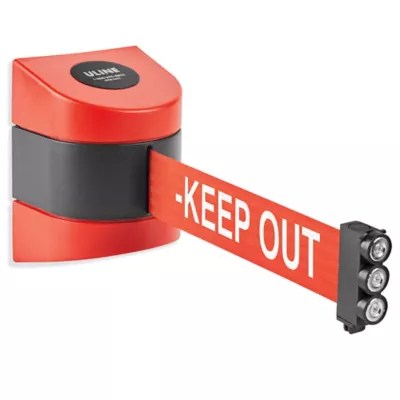 Uline Retractable Barrier "Danger Keep Out", 30' H