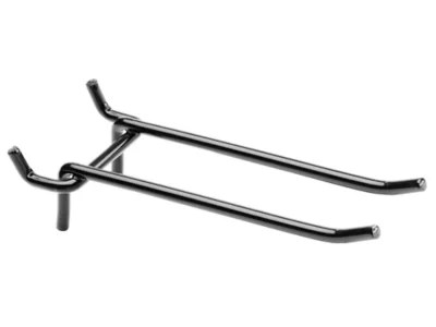 Double Straight Hooks for Pegboard 5", Black H7141 Uline