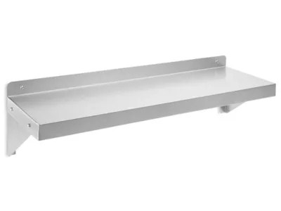Solid Stainless Steel WallMount Shelving 36 x 12 x 10" H7498 Uline