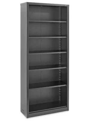 Bookcase - 6 Shelf, Unassembled, 35 x 13 x 84", Black H-7689 - Uline