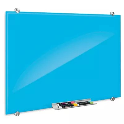 Glass Dry Erase Board Blue, 4 x 3' H7806BLU Uline