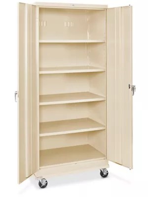 Armoire de rangement mobile standard 36 x 24 x 84 po, sable, assemblé