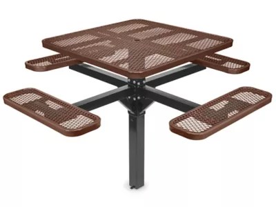Inground Mount Picnic Table 46" Square, Brown H7951BR Uline