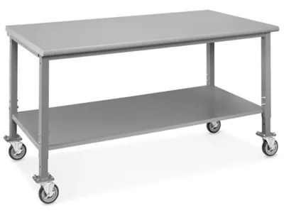 Mobile Heavy-Duty Packing Table - 72 x 36", Laminate Top H-8020-LAM - Uline