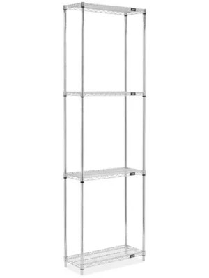 Chrome Wire Shelving Unit 30 x 12 x 96" H802496 Uline