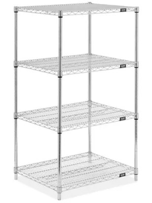 Chrome Wire Shelving Unit 30 x 24 x 54" H802554 Uline