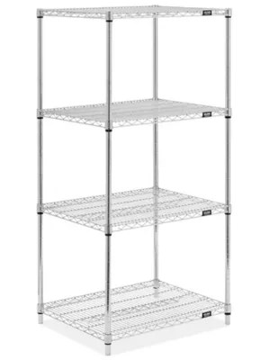 Chrome Wire Shelving Unit 30 x 24 x 63" H802563 Uline