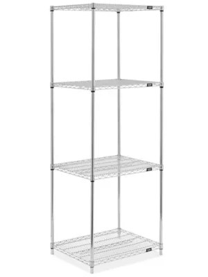 Chrome Wire Shelving Unit 30 x 24 x 86" H802586 Uline