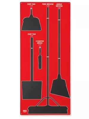 5S Dry Zone Shadow Board Red H8043R Uline