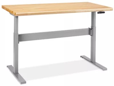 Electric Adjustable Height Workbench 60 x 30", Maple Top H8184MAP