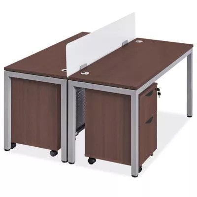 Downtown Office Workstation 2Person BacktoBack, 60 x 48", Espresso