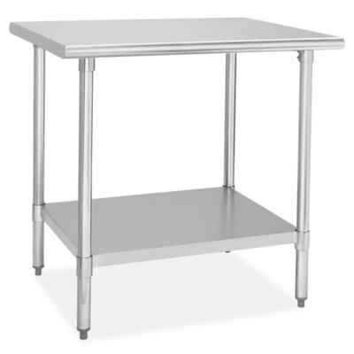 Standard Stainless Steel Worktable with Bottom Shelf 36 x 30" H8450