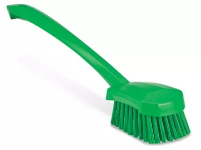 Colored Scrub Brush Long Handle, Green H8560G Uline