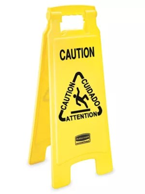 Rubbermaid® Wet Floor Sign Multilingual H868 Uline