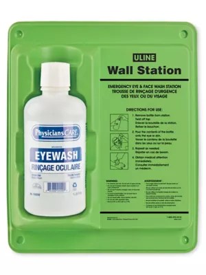 Secondary SingleBottle Eyewash Wall Station 32 oz Capacity H8850