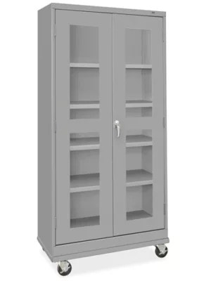 ClearView Mobile Storage 36 x 18 x 78", Assembled, Gray H