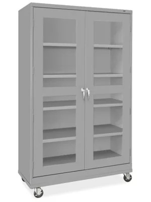 ClearView Mobile Storage 48 x 24 x 84", Unassembled, Gray H