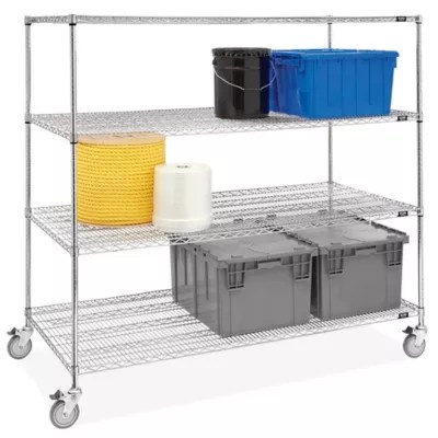 Chrome Mobile Shelving 72 x 36 x 69" H9150 Uline