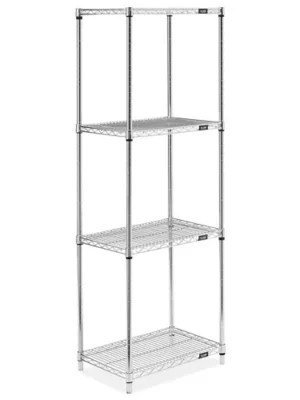 Stainless Steel Wire Shelving Unit 24 x 18 x 72" H9205 Uline
