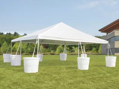 Event Tent with Barrels 20 x 20' H9246 Uline