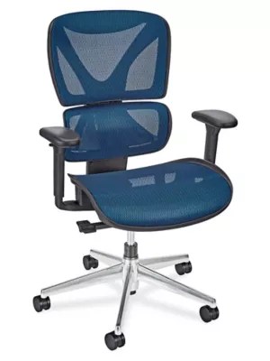 Deluxe AllMesh Chair Blue H9764BLU Uline