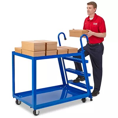 Stock Picking Ladder Carts, Stock Picking Ladders in Stock ULINE.ca