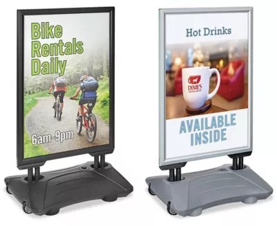 Wind Resistant Signs, Heavy Duty Sidewalk Signs in Stock ULINE