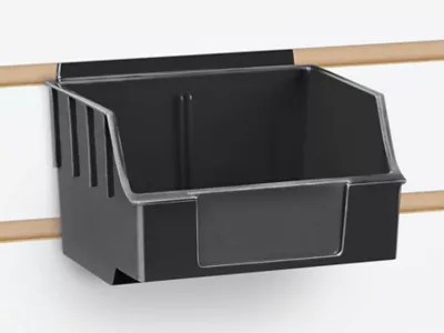 Slatwall Colored Plastic Bins in Stock ULINE