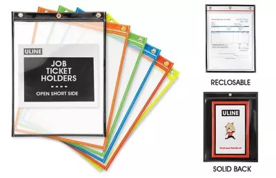 Job Ticket Holders, Vinyl Job Ticket Holders in Stock ULINE.ca