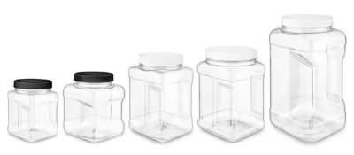 Plastic Grip Jars, Clear Plastic Grip Containers in Stock ULINE.ca