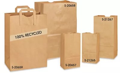 Recycled Grocery Bags in Stock ULINE