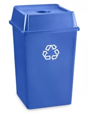 Square Recycling Container, Square Recycling Bin in Stock ULINE